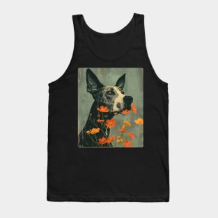 Great Dane Flowers Photo Art Design For Dog Onwer Tank Top